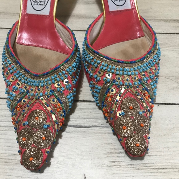 Emma Hope Beaded Mules Size 39 1/2 - Picture 7 of 11